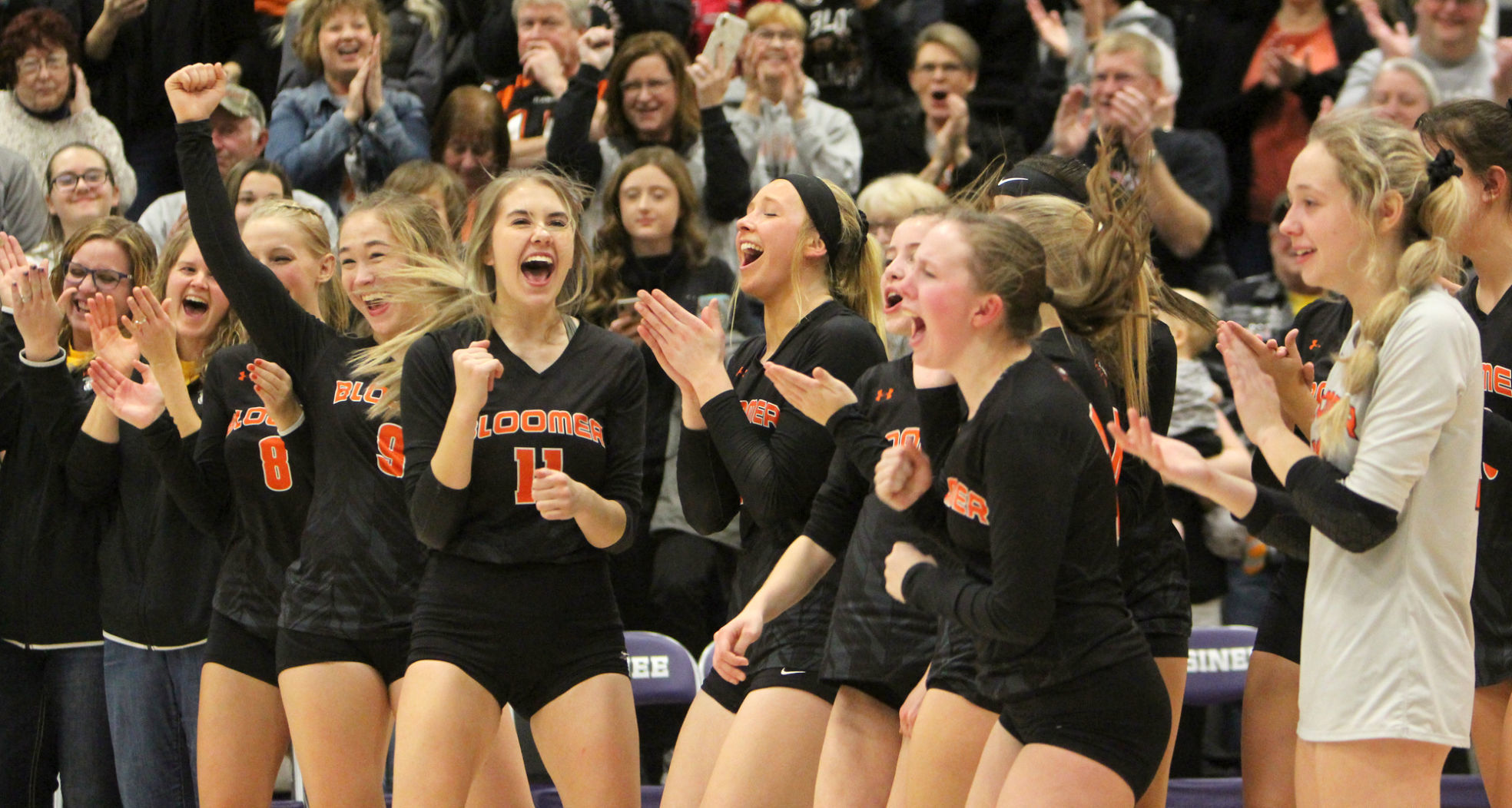 Bloomer volleyball at Mosinee 11-2-19